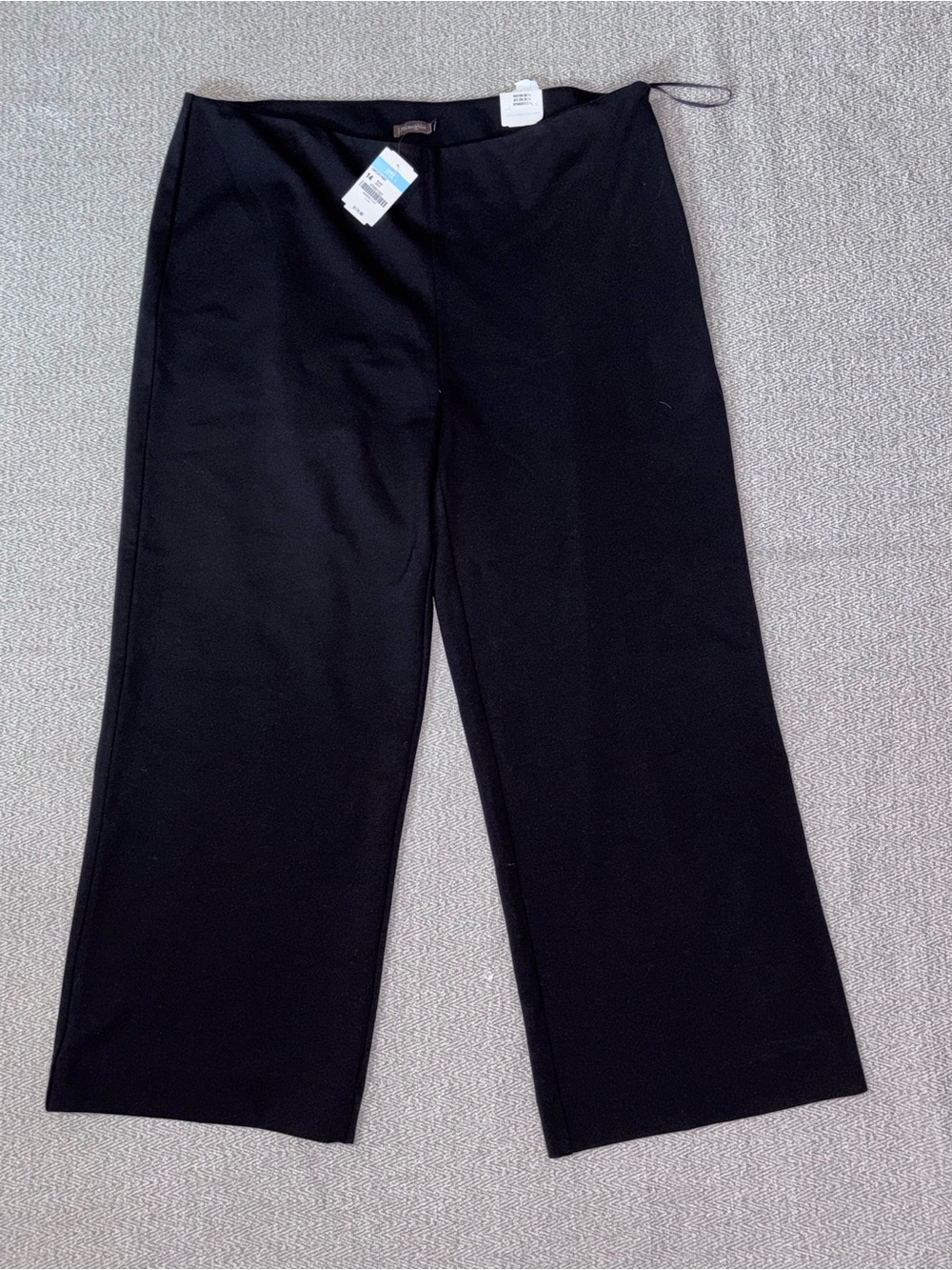 J McLaughlin NEW black Carter cropped stretch jersey wide leg pants size 14